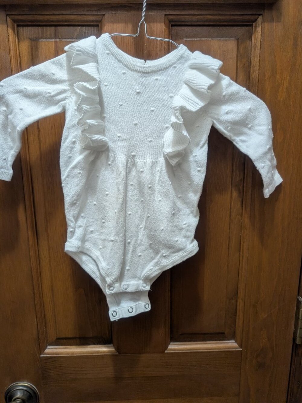 Baby Girl bubble romper and fleece vest, size 9-12 months' qty 2